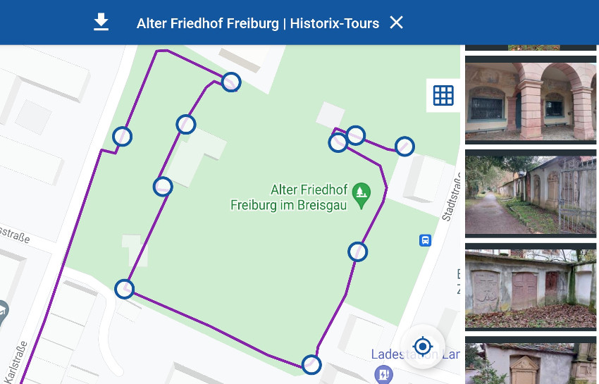 Verlauf eigener Route per KML Datei Upload