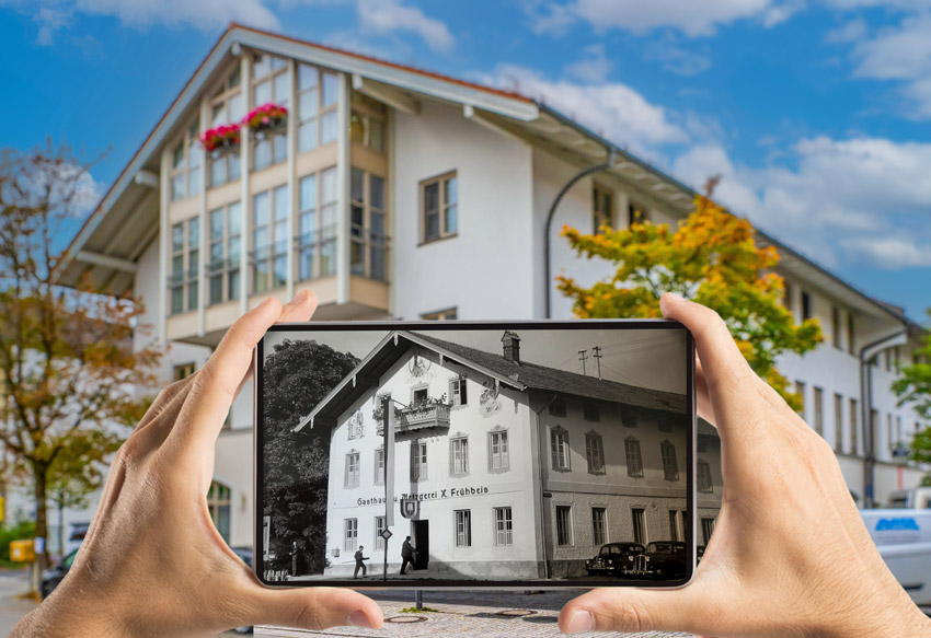 Vor Ort mit der neuen Oberhaching Zeitreise APP App