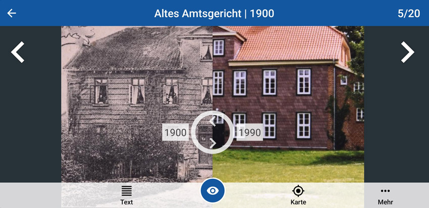 Alte Amtsgericht um 1900 und 1990